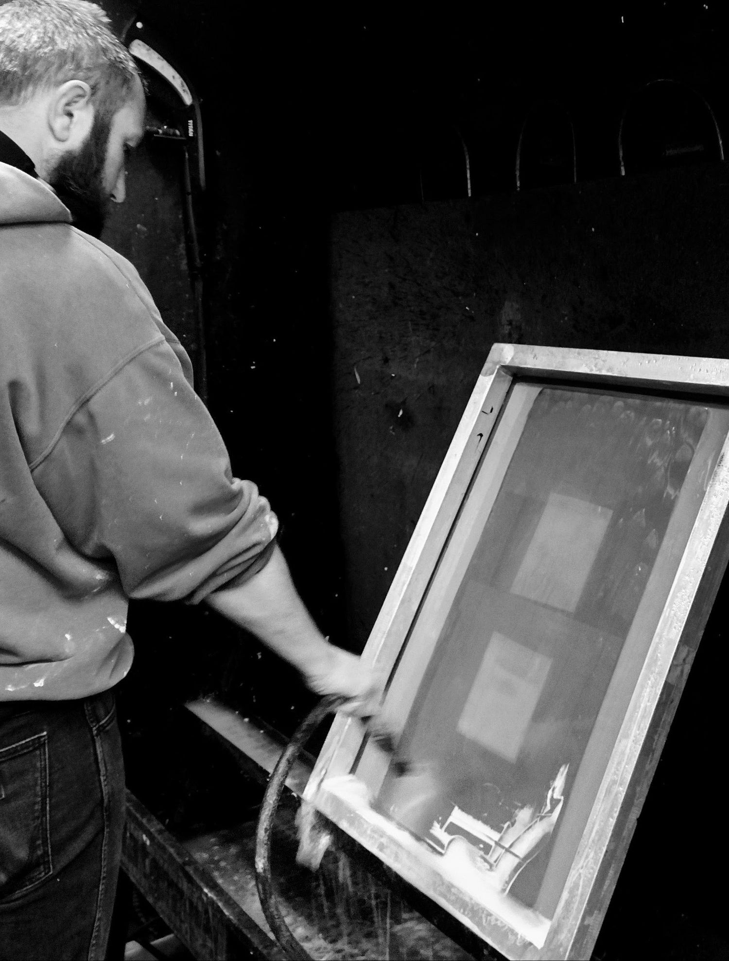 Brain Magee - creating a screen print